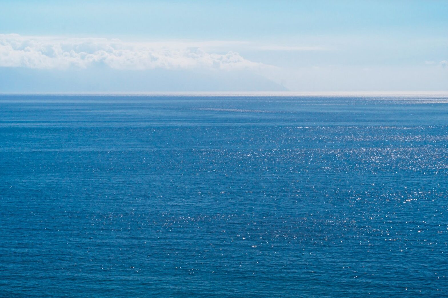 Crystalline sea water and blue sky