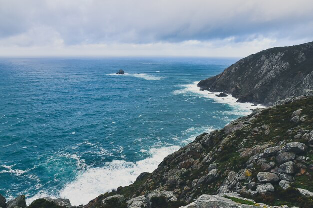 View of the ocean from the cliff