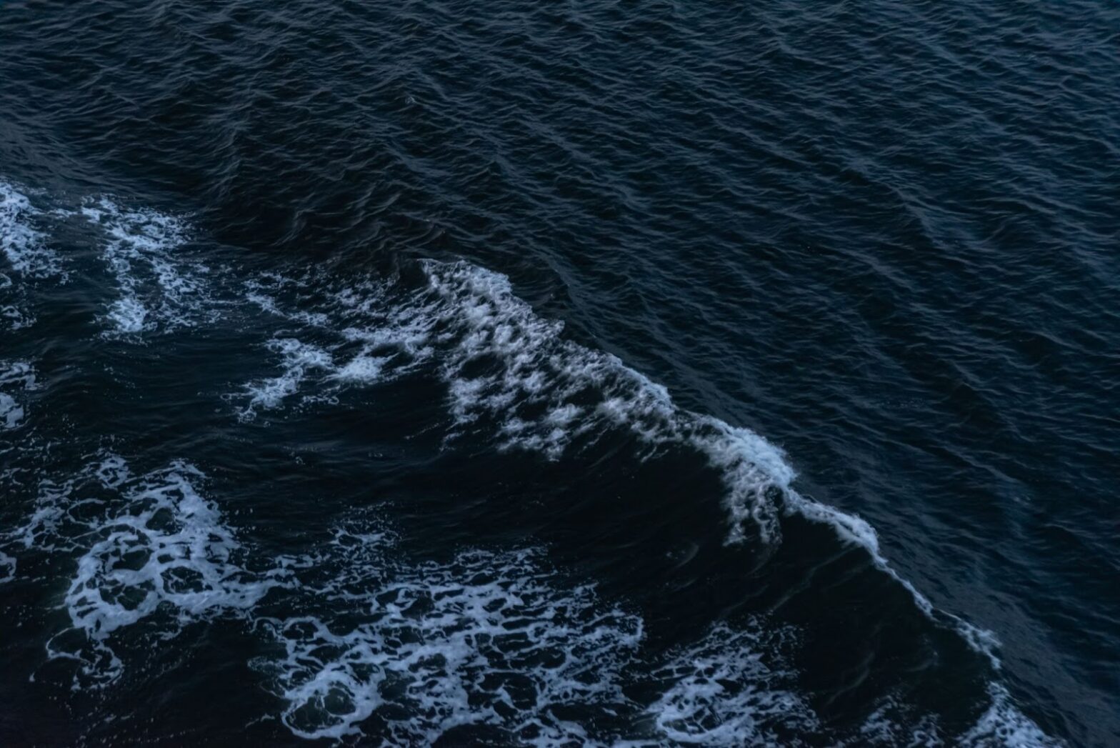 Top view of ocean waves